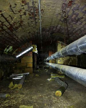 The service tunnels below the hospital. There was a rumor these tunnels were used to transport patients around the hospital.  